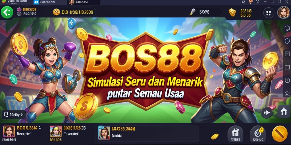 Tampilan gameplay menarik dari BOS88 yang penuh warna.