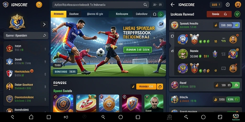 Screenshot IDNSCORE menampilkan antarmuka taruhan yang menarik dan interaktif.
