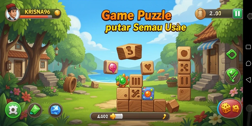Gameplay menarik di KRISNA96 yang menampilkan tantangan Puzzle.