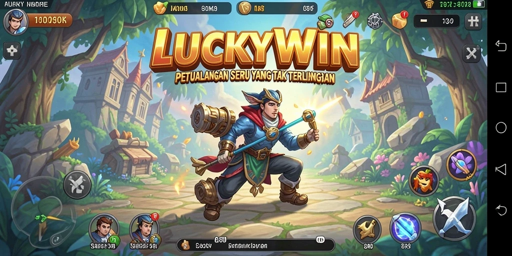 Tampilan gameplay seru LUCKYWIN dengan petualangan yang mendebarkan.