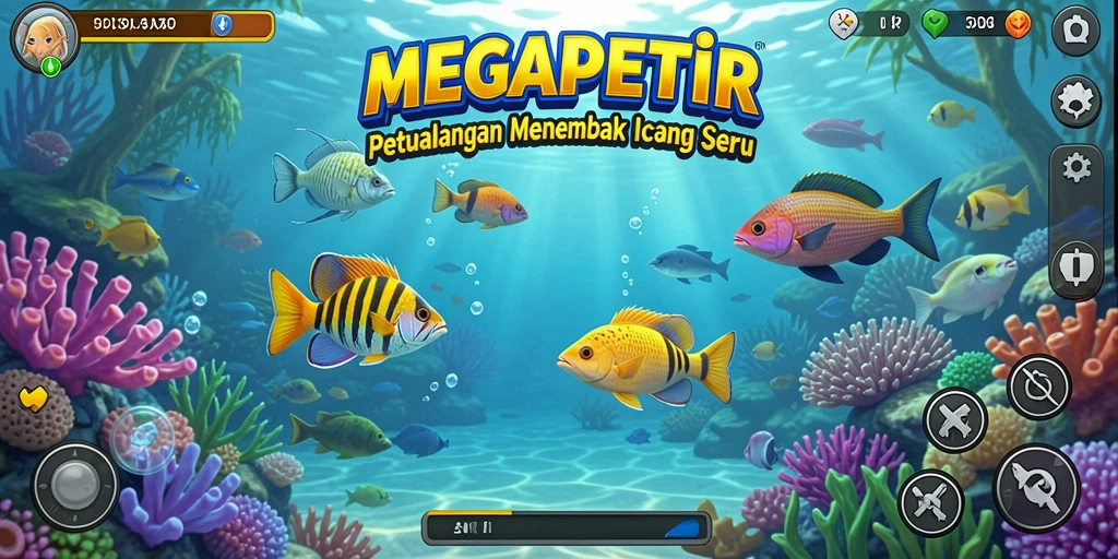 Tangkapan layar gameplay seru dari MEGAPETIR Tembak Ikan.