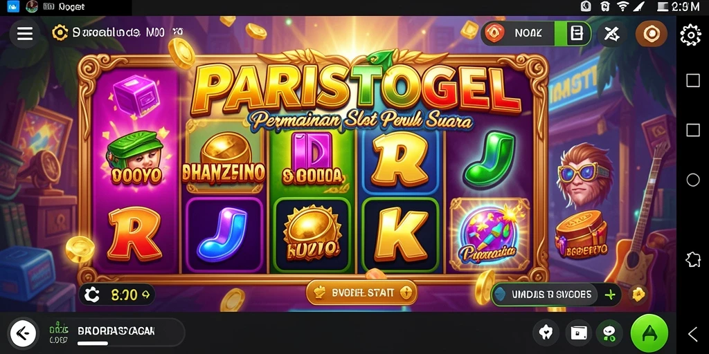 Screenshot gameplay PARISTOGEL yang menyenangkan dan penuh warna.