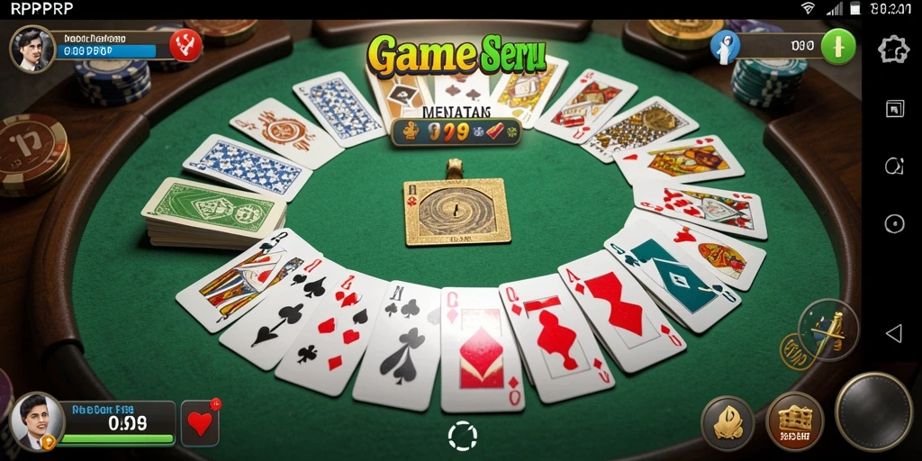 Screenshot RPRPRP menampilkan gameplay Gaple yang seru.